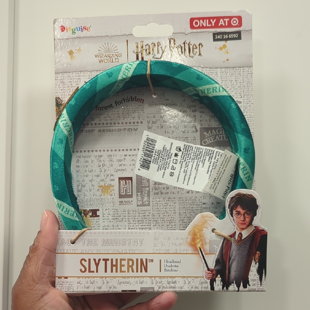 Disguise Slytherin Headband - Teal and White